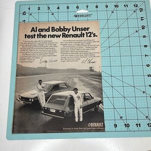 1975 Renault Bobby Unser Original Print Advertisement Ad Wall Art Decor